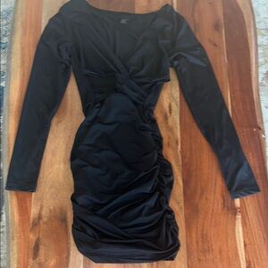 Elegant Black Long Sleeve Dress